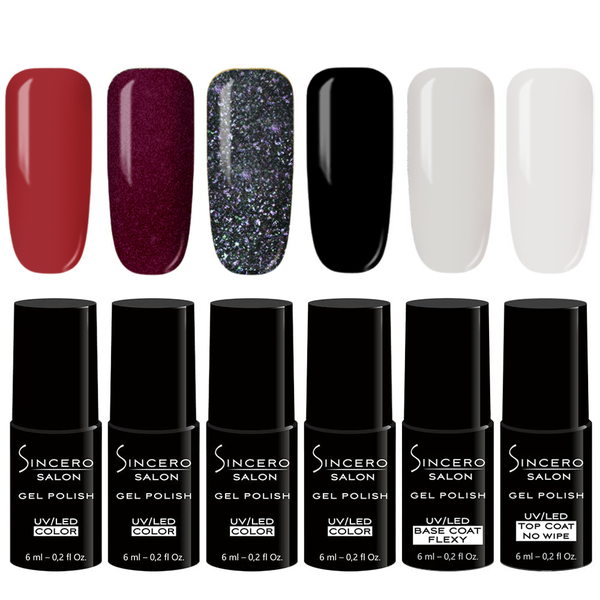 Gel Nagellack Set "Sincero Salon" Crime of passion, 6 Stk. x 6 ml