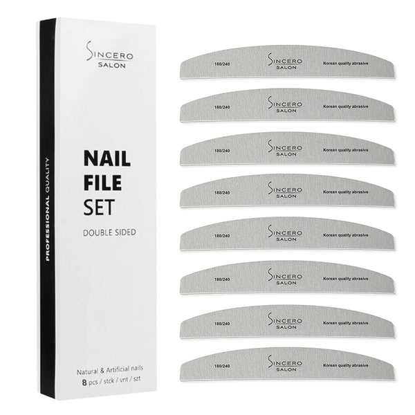 Professionelles Nagelfeilen-Set doppelseitig "Sincero Salon", 8 Stk., Nr.5