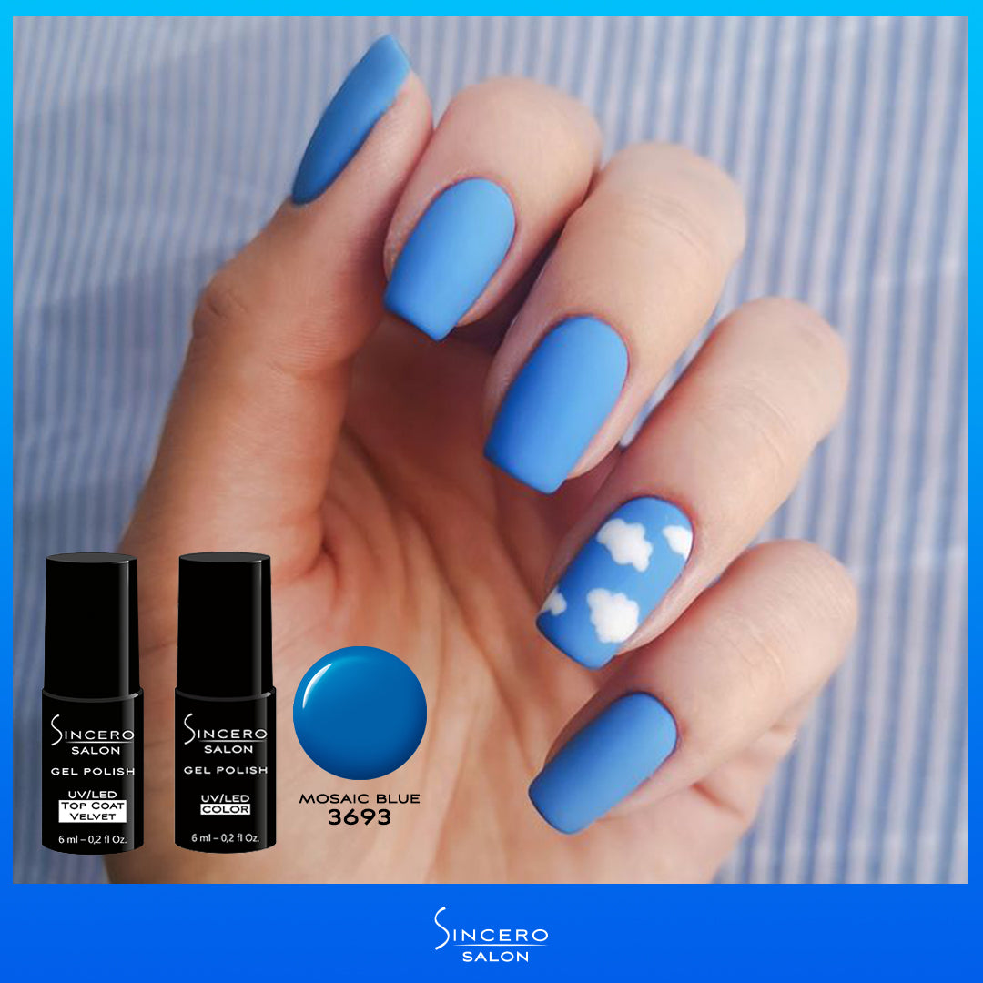 Gelnagellack „Sincero Salon”, 6ml, MOSAIC BLUE , 3693