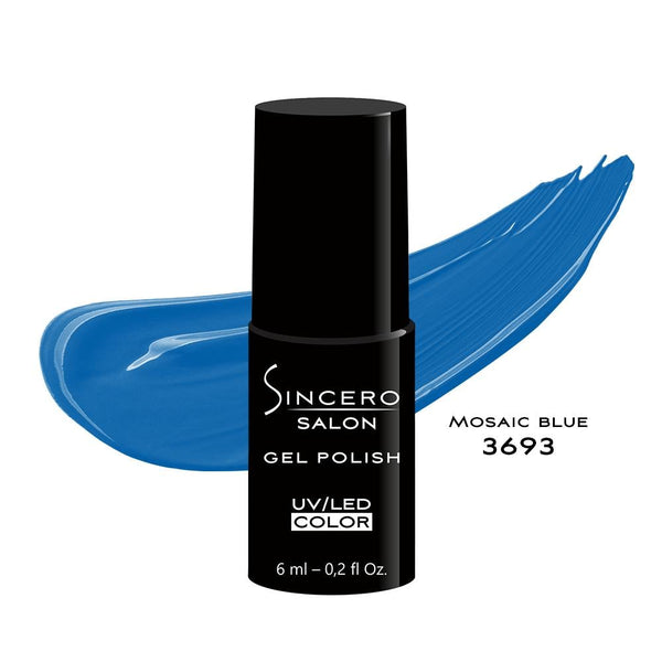 Gelnagellack „Sincero Salon”, 6ml, MOSAIC BLUE , 3693