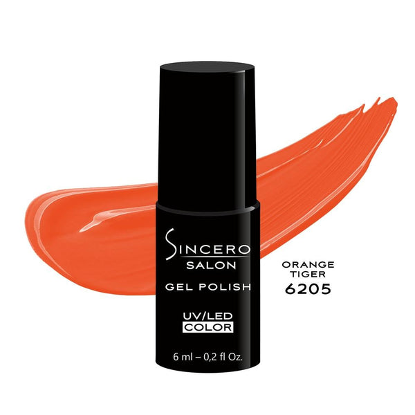 Gelnagellack "Sincero Salon", 6 ml, ORANGE TIGER, 6205